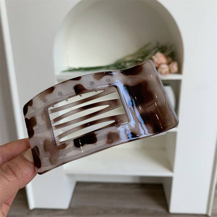 Elegant Rectangle Tortoiseshell &amp; Solid Color Hair Clips
