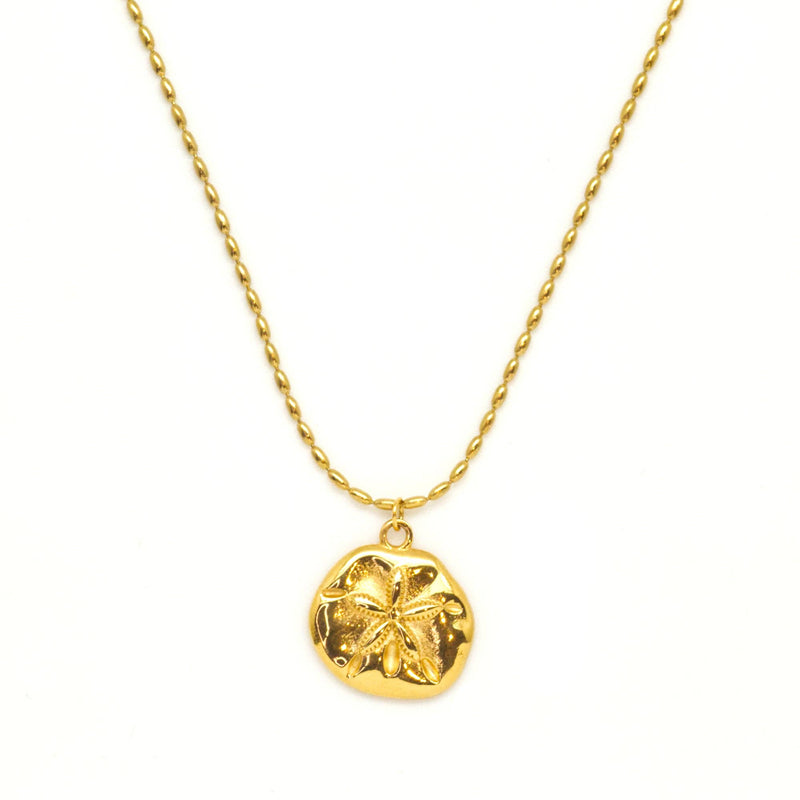Salty Cali Sand Dollar Necklace Gold