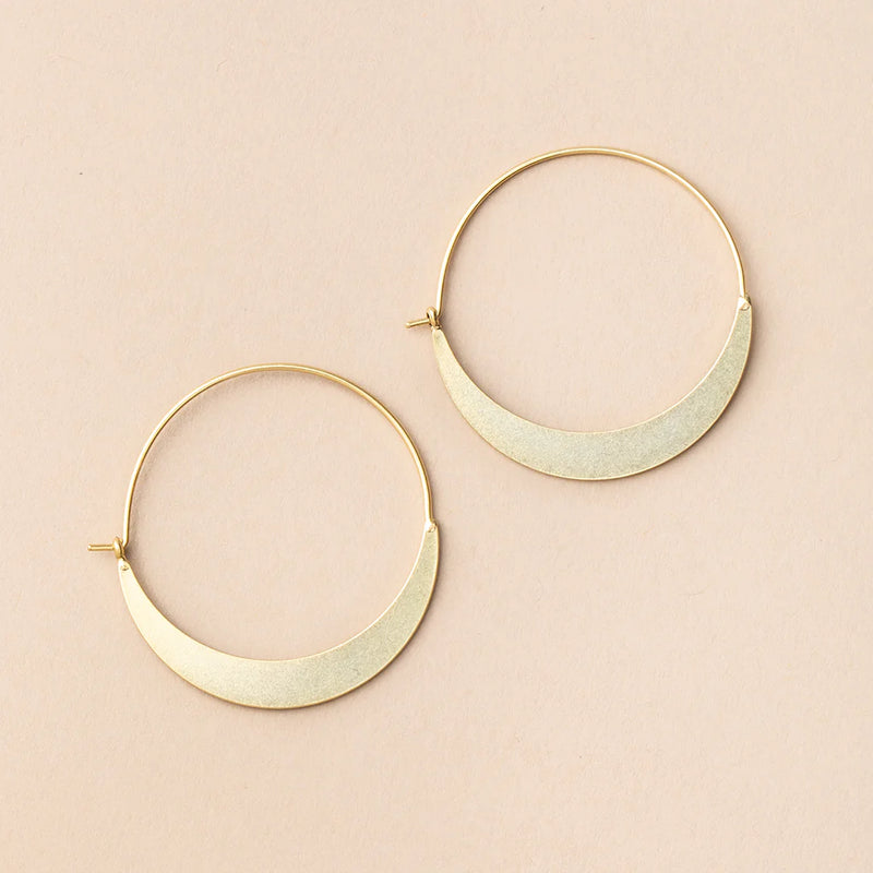 Scout - Refined Earring Collection - Crescent Hoop/Gold Vermei