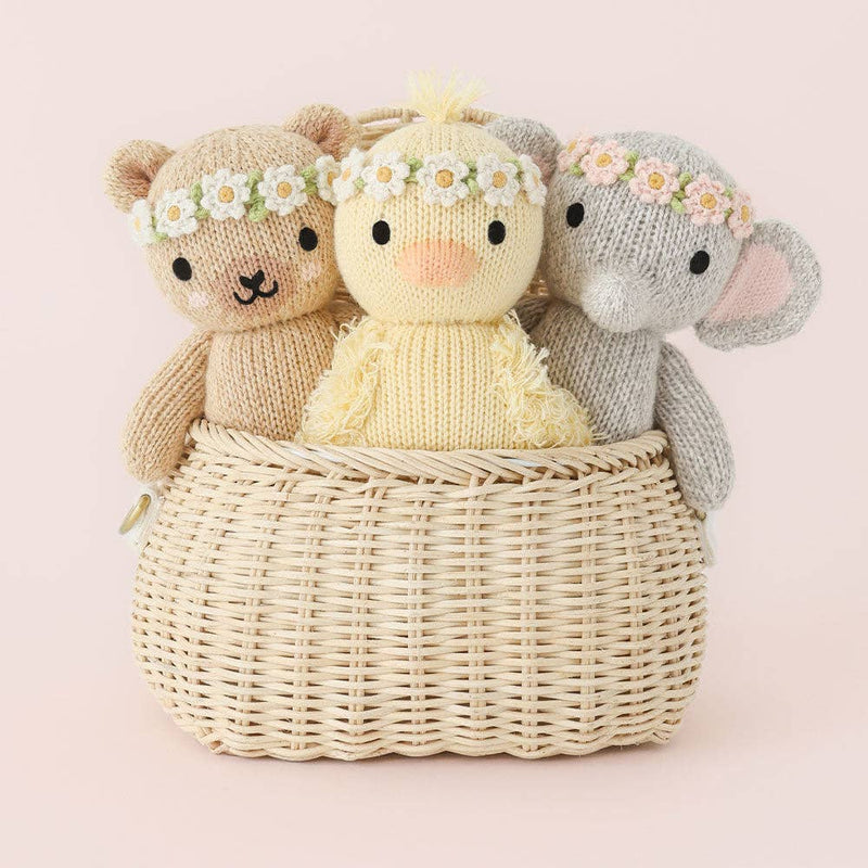 Cuddle+Kind Baby honey bear (ivory floral)