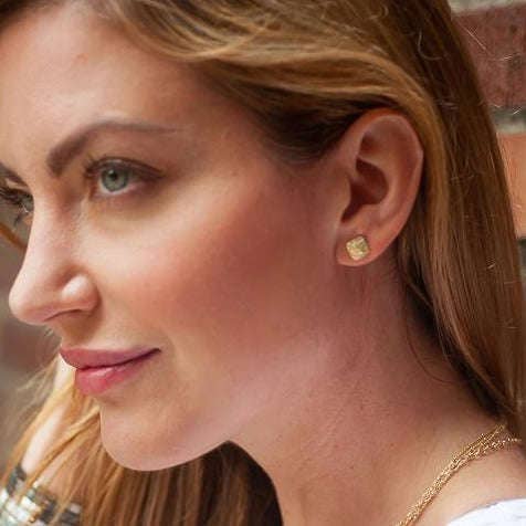 Erin Gray Stud No. 01 Gold Square