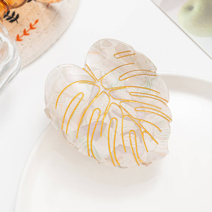 Monstera Leaf Hair Claw, Tropical Plant Hair Accessory