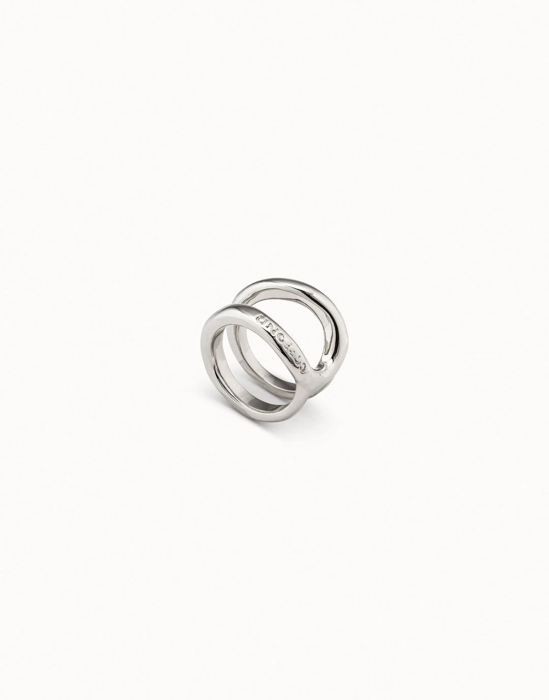 Unode50 Double curved ring - Silver