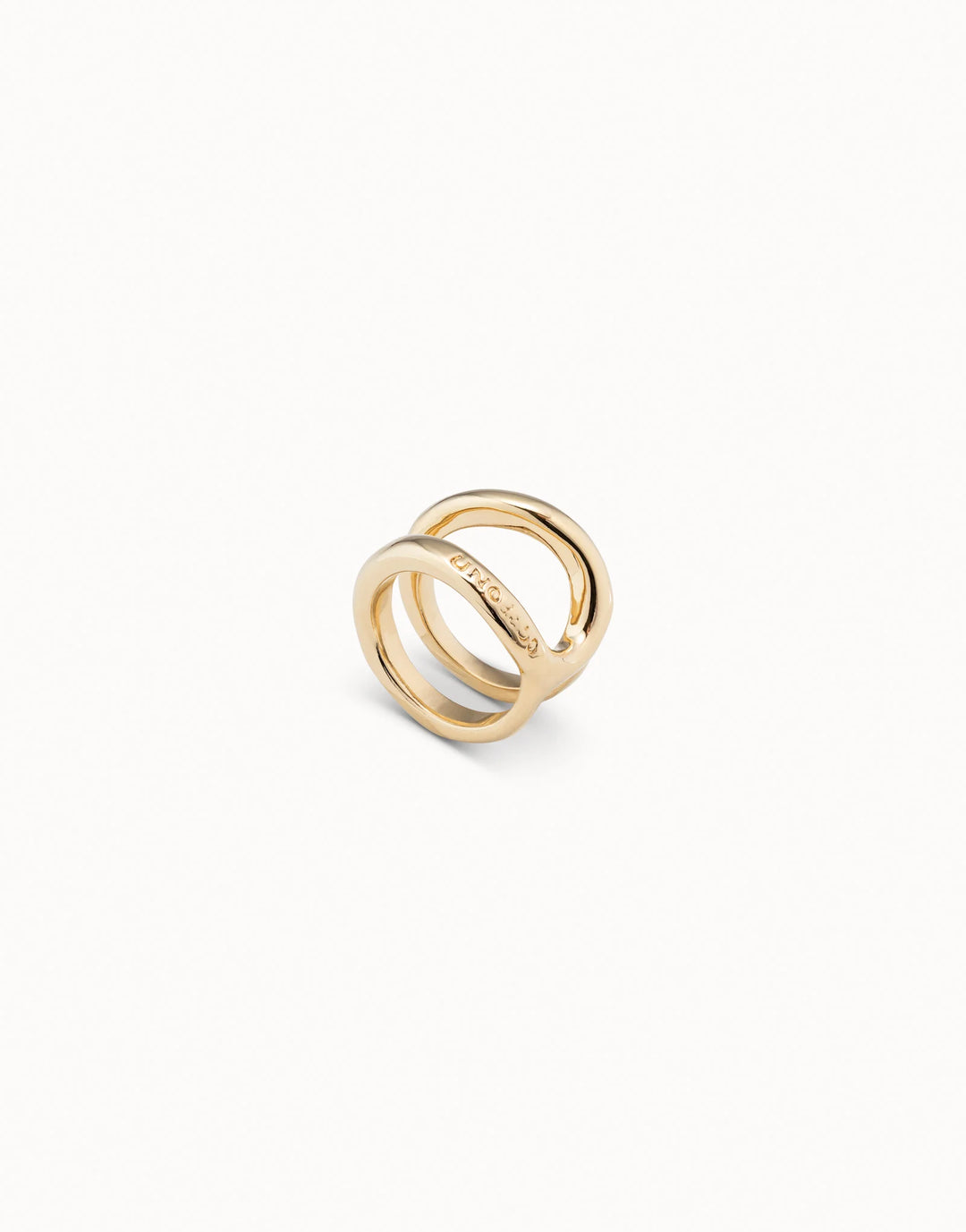 UNOde50 Double curved ring - Gold