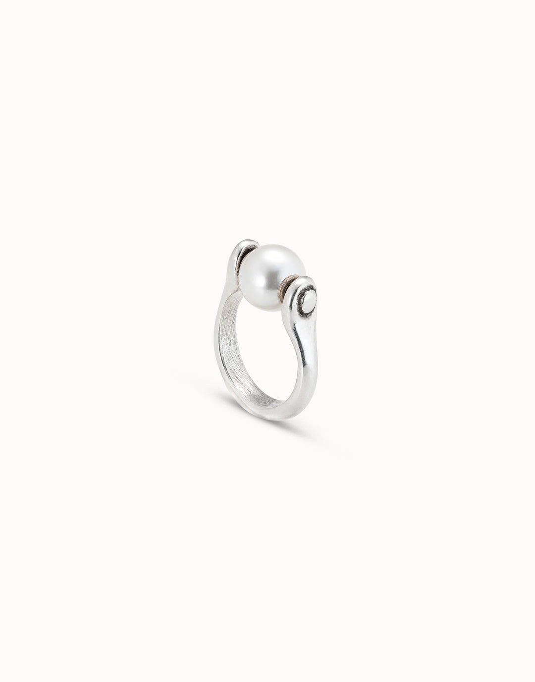 UNOde50 Ring with small pearl - Silver