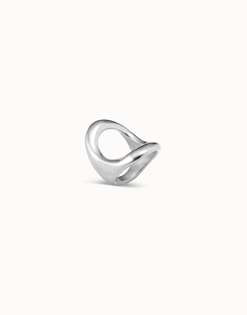 UNOde50 Ring with large central oval - Sterling Silver