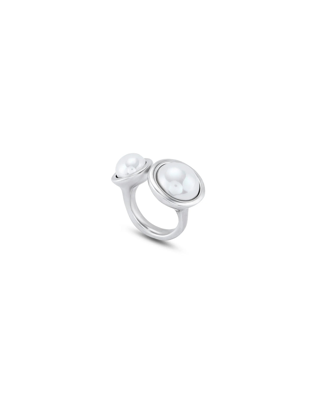 UNOde50 Ring with pearls Silver