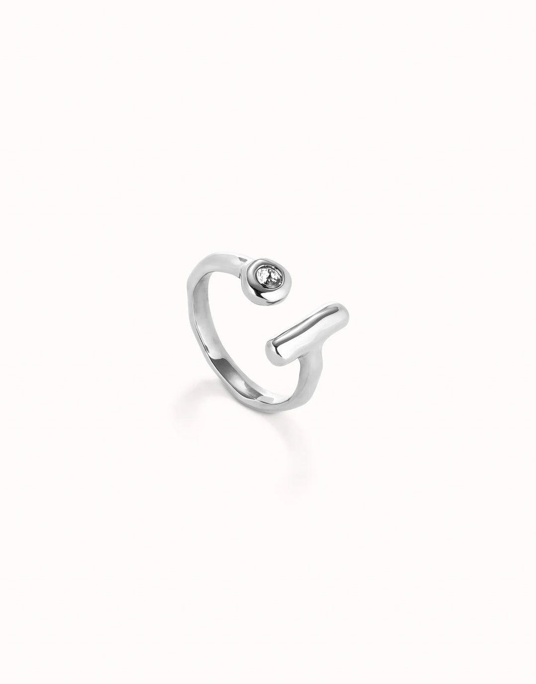 UNOde50 Open ring with white topaz