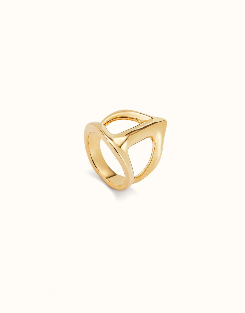 UNOde50 Manta ray-shaped ring - Gold