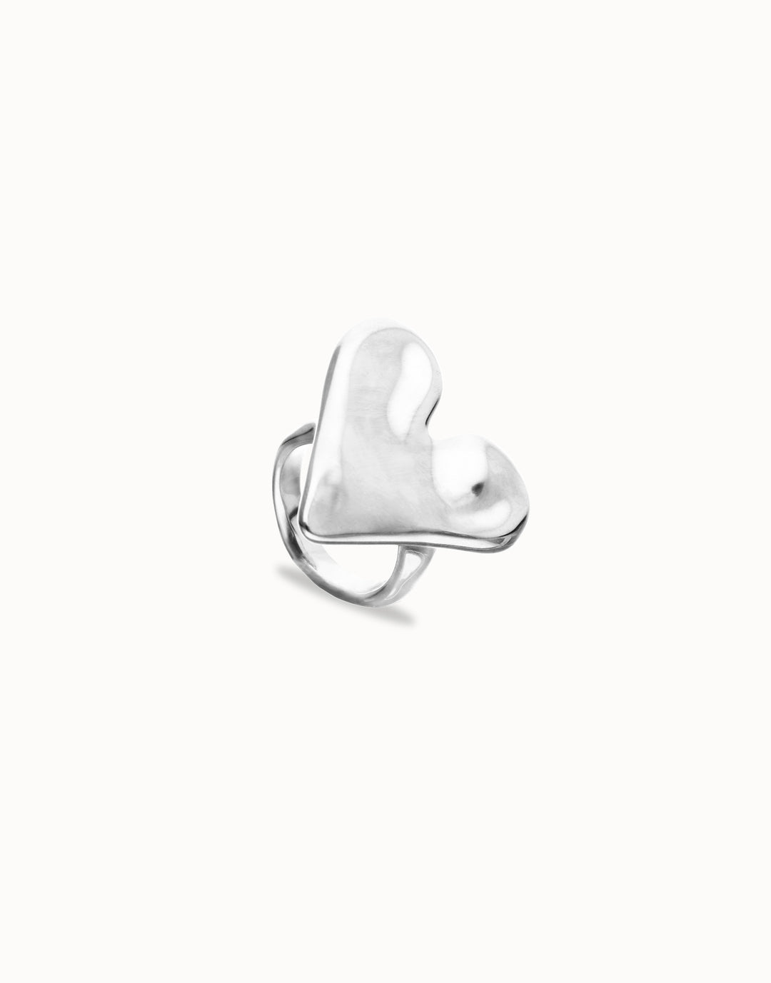 UNOde50 Maxi ring with heart shape - Silver