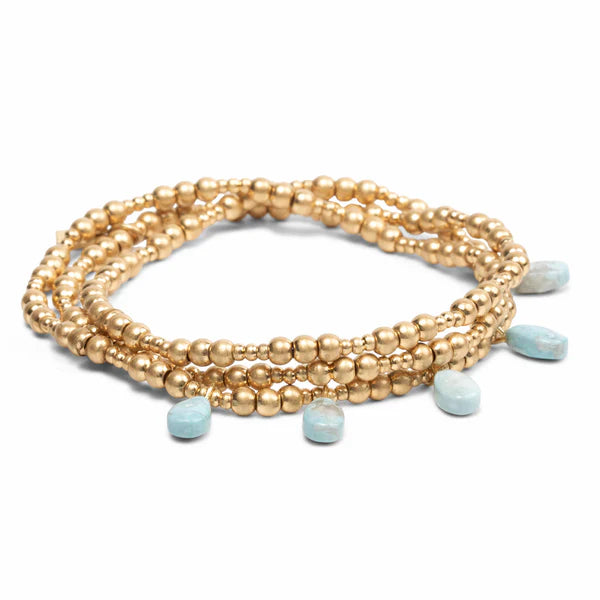 Scout - Metal Wrap - Timeless/Blue Howlite/Gold