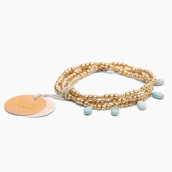 Scout - Metal Wrap - Timeless/Blue Howlite/Gold