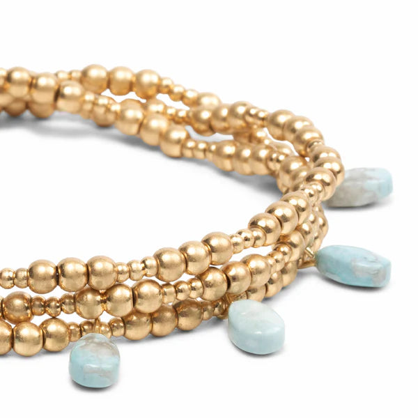 Scout - Metal Wrap - Timeless/Blue Howlite/Gold