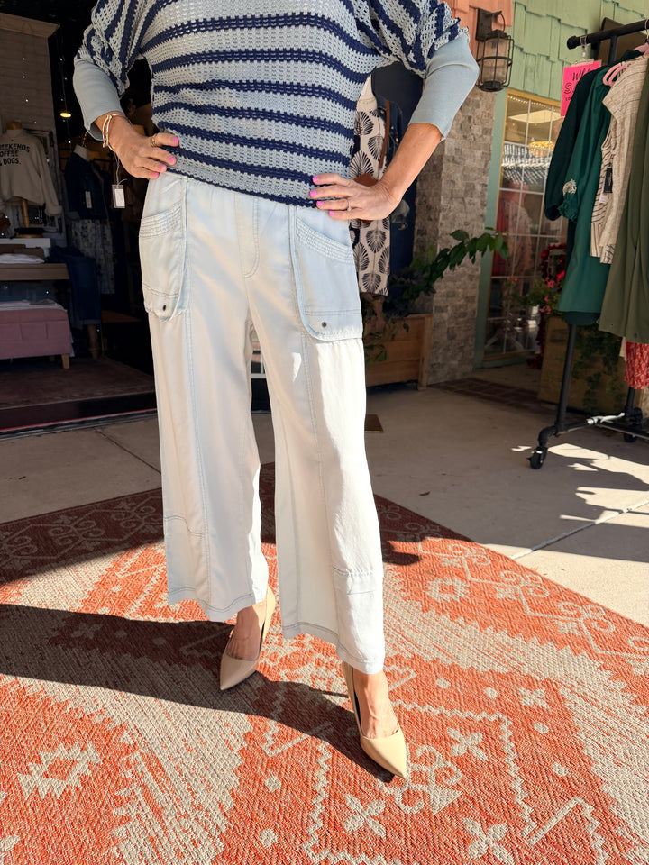 XCVI Mallis Pull-On Twill Gaucho Pant  in Carefree Pigment