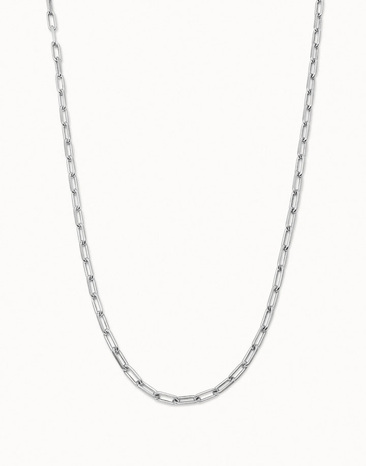 UNODe50 Long link chain necklace Silver