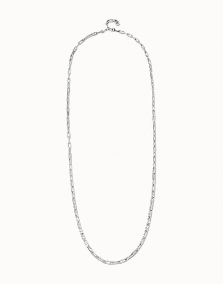 UNODe50 Long link chain necklace Silver