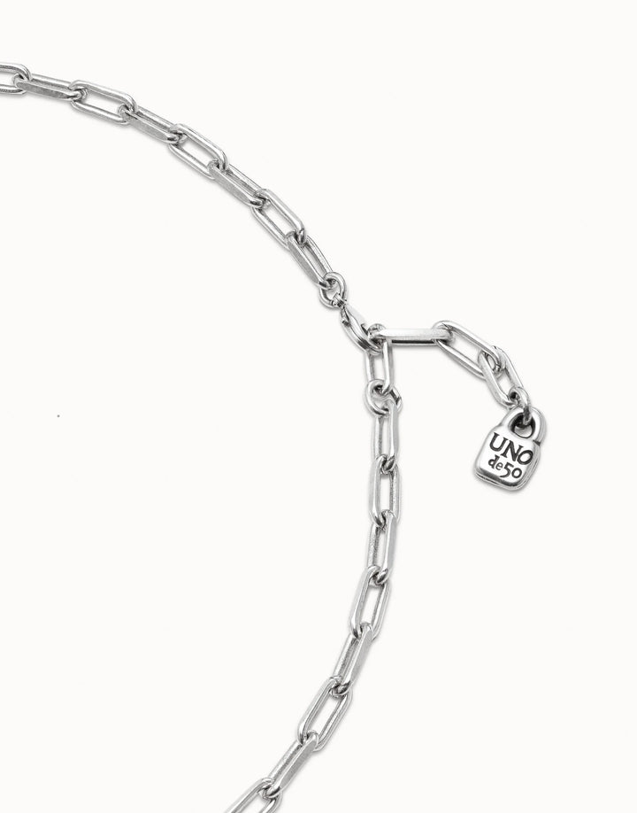 UNODe50 Long link chain necklace Silver