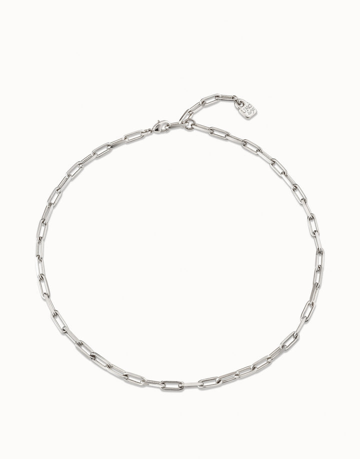 UNOde50 Short link chain charm necklace - Sterling SIlver