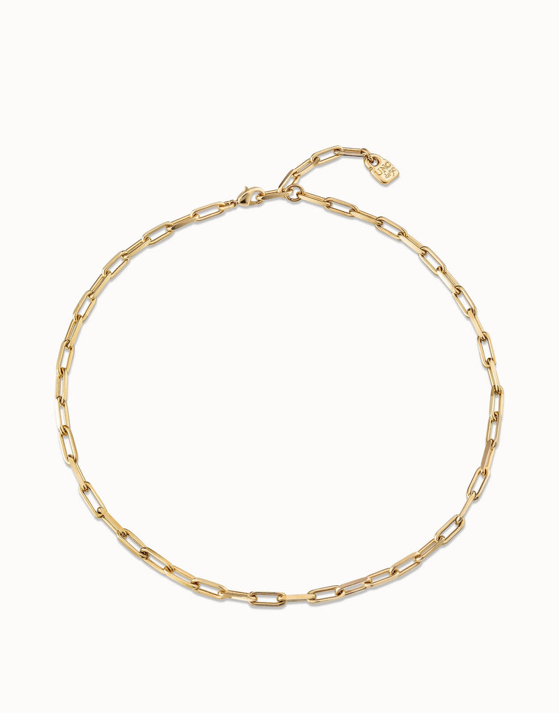 UNOde50 Short link chain charm necklace - Gold