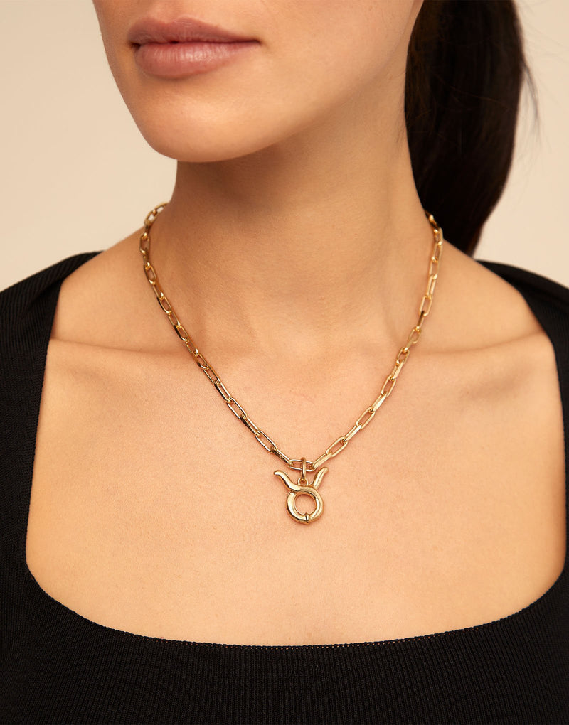 UNOde50 Short link chain charm necklace - Gold