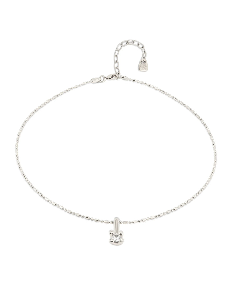 UNOde50 Short chain necklace with white cubic zirconia - Sterling Silver