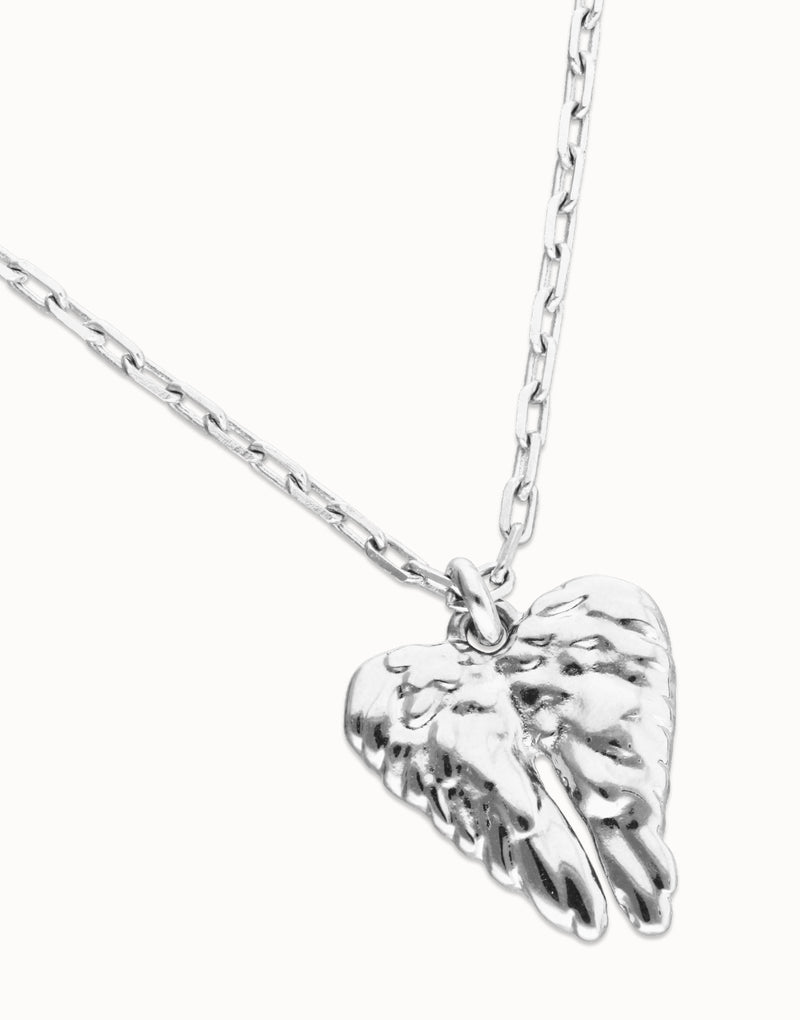 UNOde50 Short necklace with wing detail - Sterling Silver