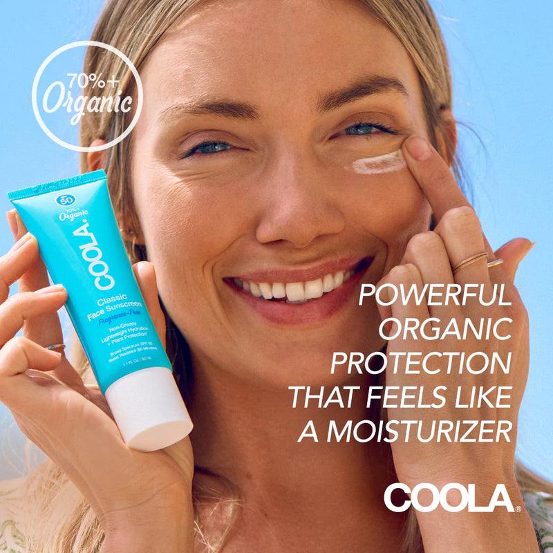 COOLA Classic Face Organic Sunscreen Lotion Fragrance Free SPF50