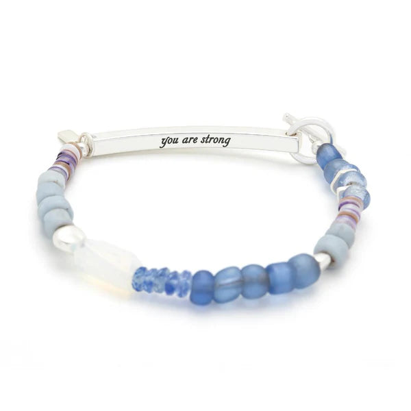 Scout Hidden Message Bracelet - Strong/Opalite/Silve