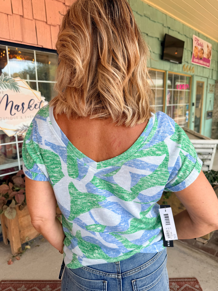 Tribal Cap Sleeve Wear Two Ways Top Water