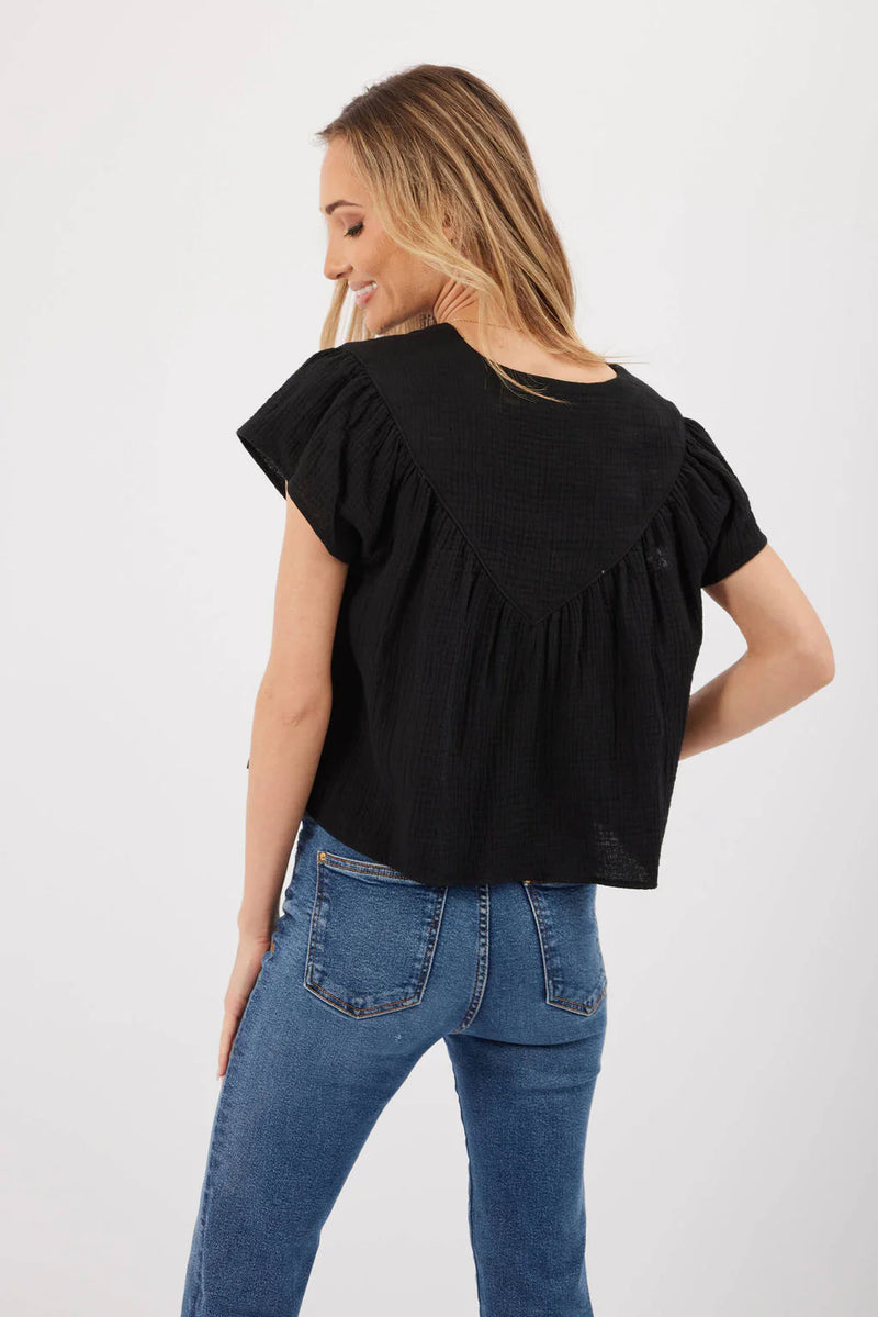 FINAL SALE Kylie Paige - Made in the USA - Miller Top - Black