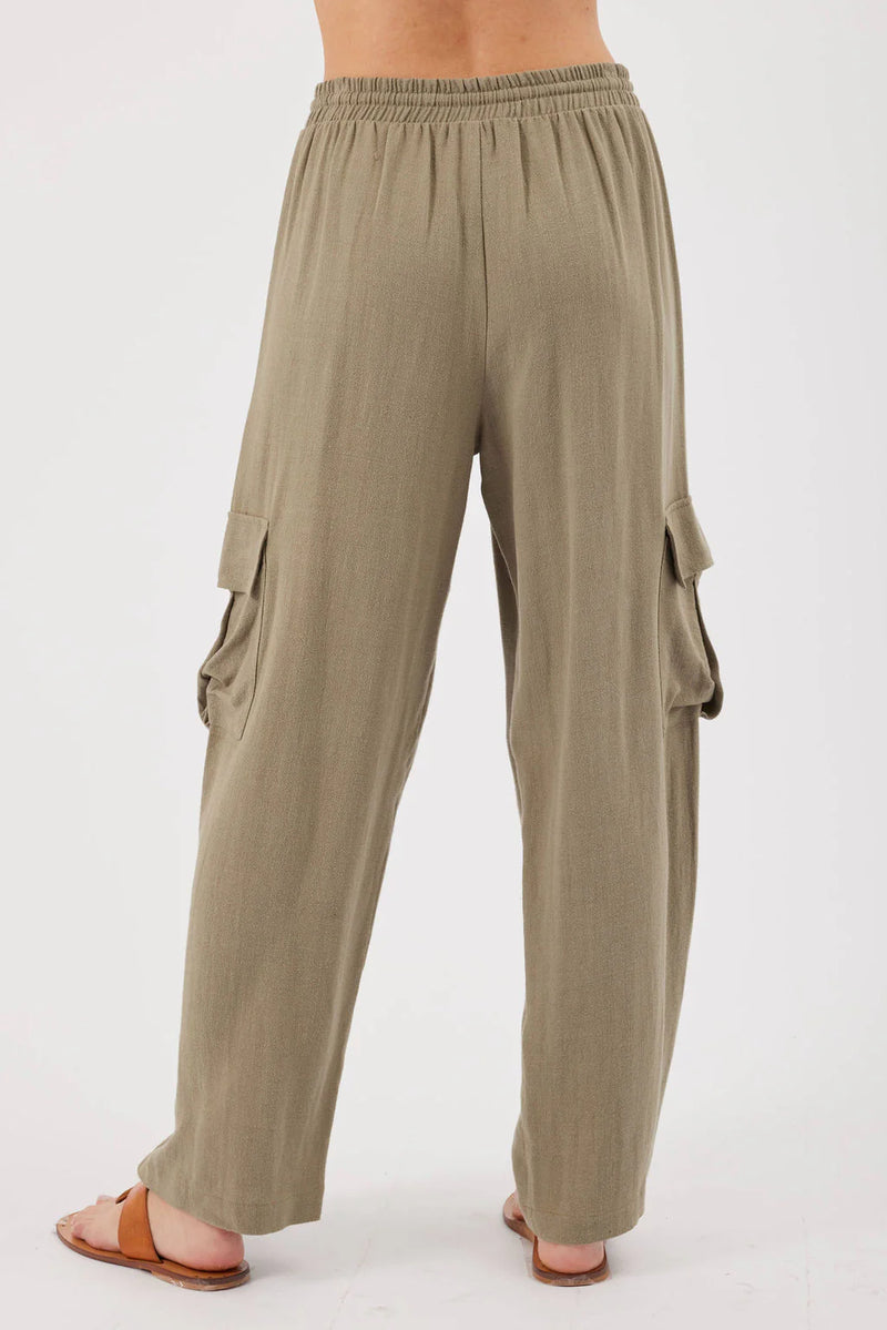 FINAL SALE Kylie Paige - Made in the USA - Josie Cargo Pant - Oak