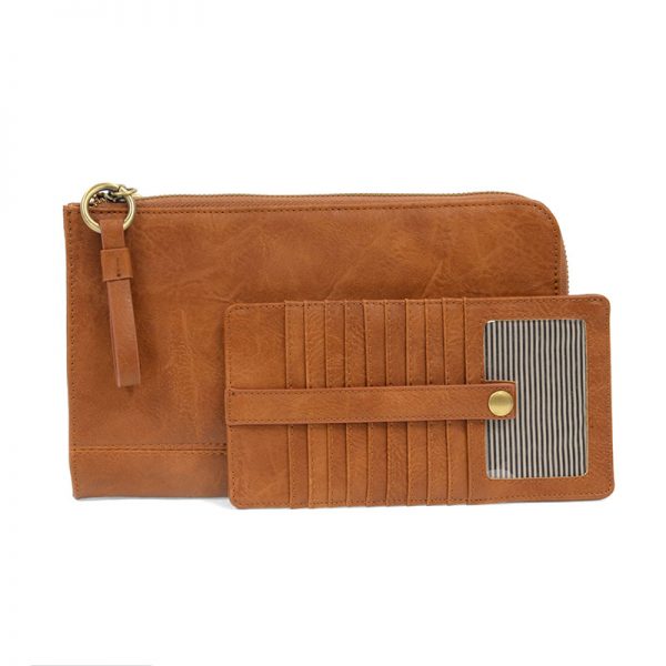 Joy Susan Karina Convertible Wristlet & Wallet - Caramel
