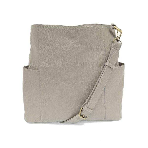 Joy Susan Kayleigh Side Pocket Bucket Bag - Classic Grey