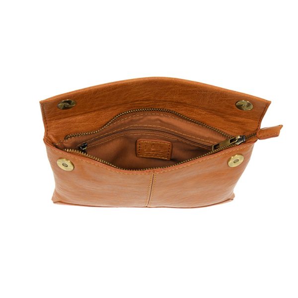 Joy Susan Kiara Foldover Convertible Crossbody -  Cognac