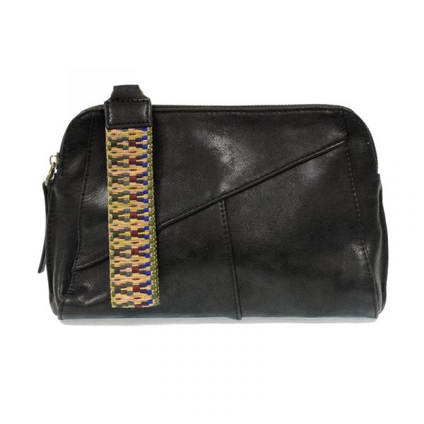 Joy Susan Gigi Crossbody with Woven Wristlet Strap - Black