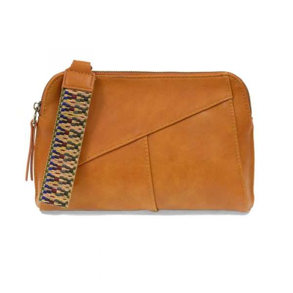 Joy Susan Gigi Crossbody with Woven Wristlet Strap - Honey