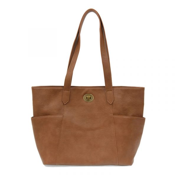 Joy Susan Judy Turn Lock Tote - Toffee