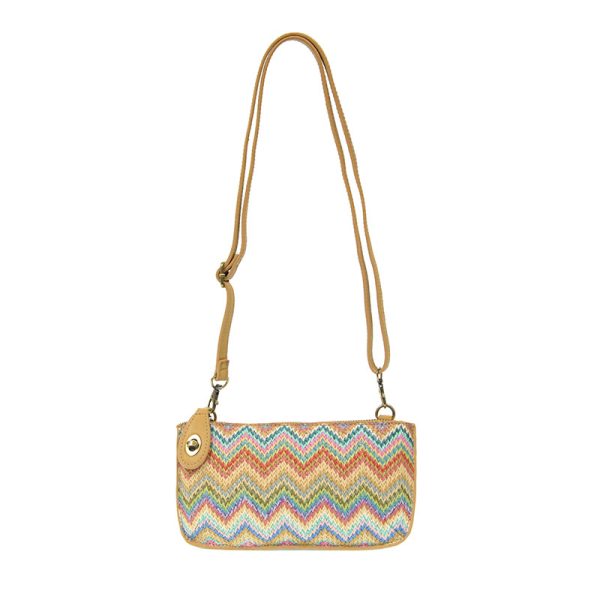 Joy Susan Straw Mini Crossbody Wristlet - Pastel