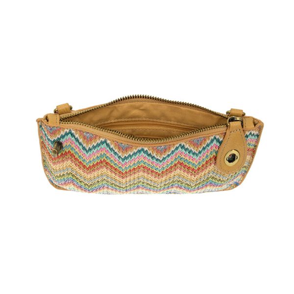 Joy Susan Straw Mini Crossbody Wristlet - Pastel