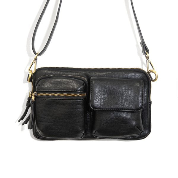 Joy Susan Kendra Cargo Pocket Sling Crossbody - Black
