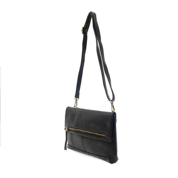 Joy Susan Cassie Foldover Convertible Crossbody Bag - Black