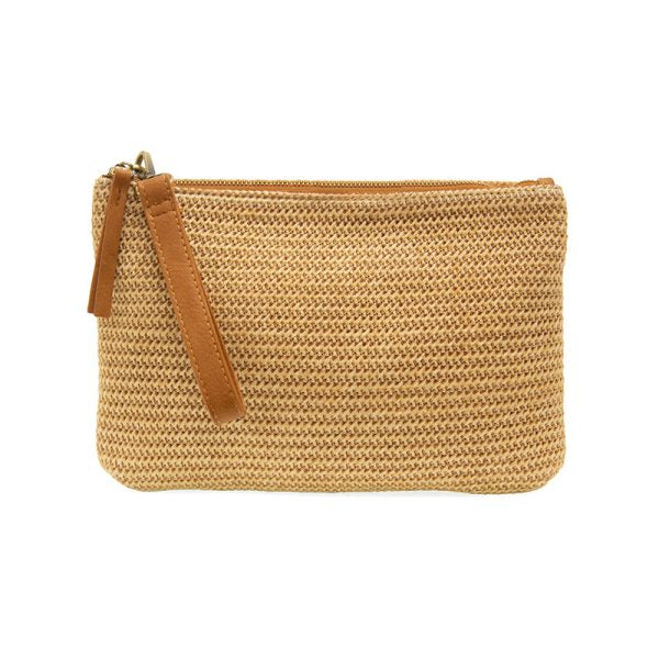 Joy Susan Straw Quinn Convertible Crossbody Clutch - Natural