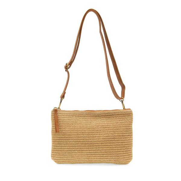 Joy Susan Straw Quinn Convertible Crossbody Clutch - Natural