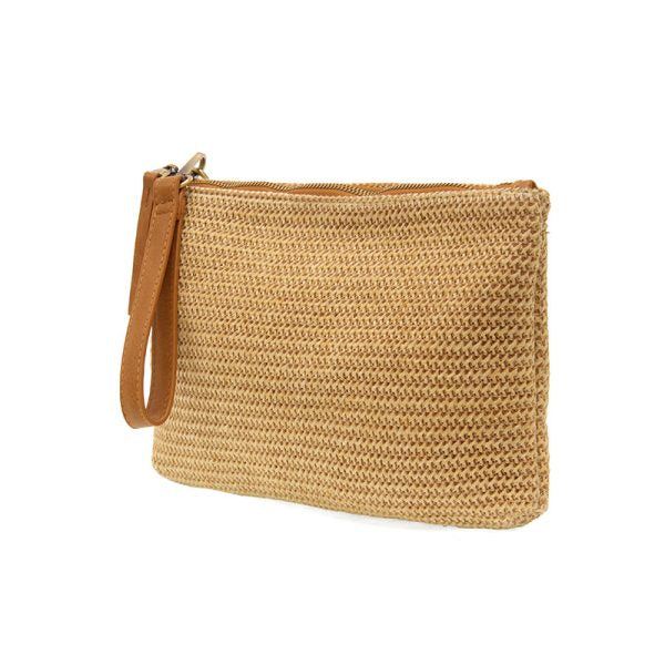 Joy Susan Straw Quinn Convertible Crossbody Clutch - Natural