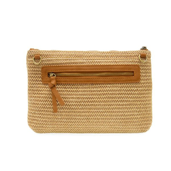 Joy Susan Straw Quinn Convertible Crossbody Clutch - Natural
