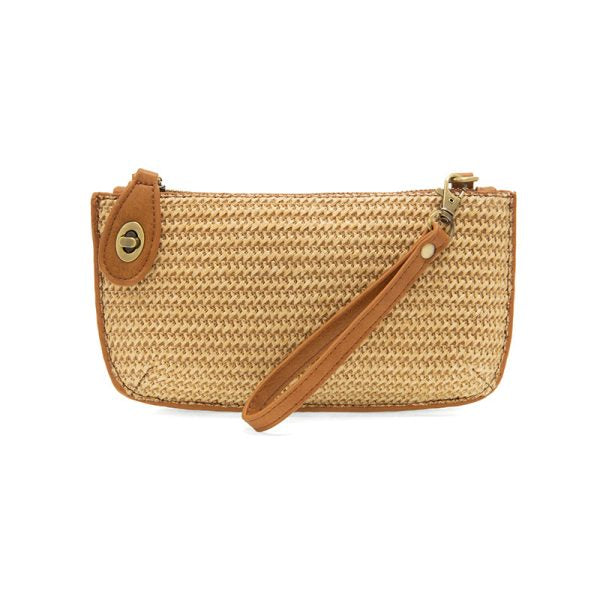 Joy Susan Solid Straw Mini Wristlet Crossbody - Natural