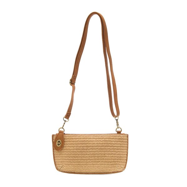 Joy Susan Solid Straw Mini Wristlet Crossbody - Natural