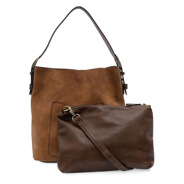 Joy Susan Rich Faux Suede Hobo Handbag - Walnut