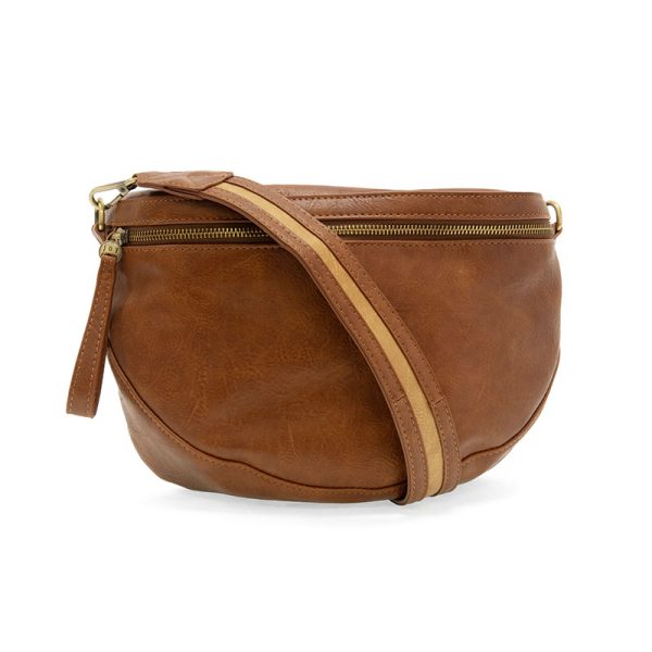 Joy Susan Laura Contrast Strap Sling Belt Bag - Pecan