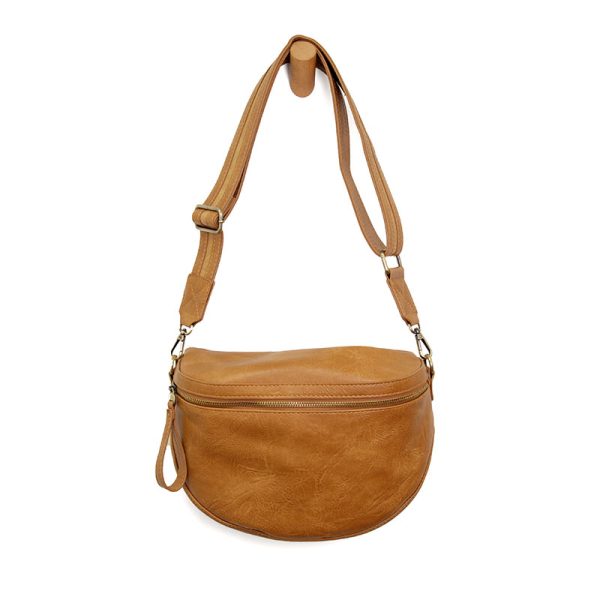 Joy Susan Laura Contrast Strap Sling Belt Bag - Chestnut
